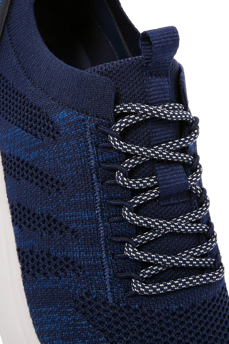 Derimod Zero Men's Navy Blue Lace-Up Thick Soled Fabric Sneaker