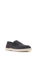 Men's Gray Suede Leather Casual Loafer | Derimod