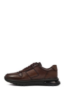 Erkek Kahverengi Bağcıklı Deri Casual Sneaker | Derimod