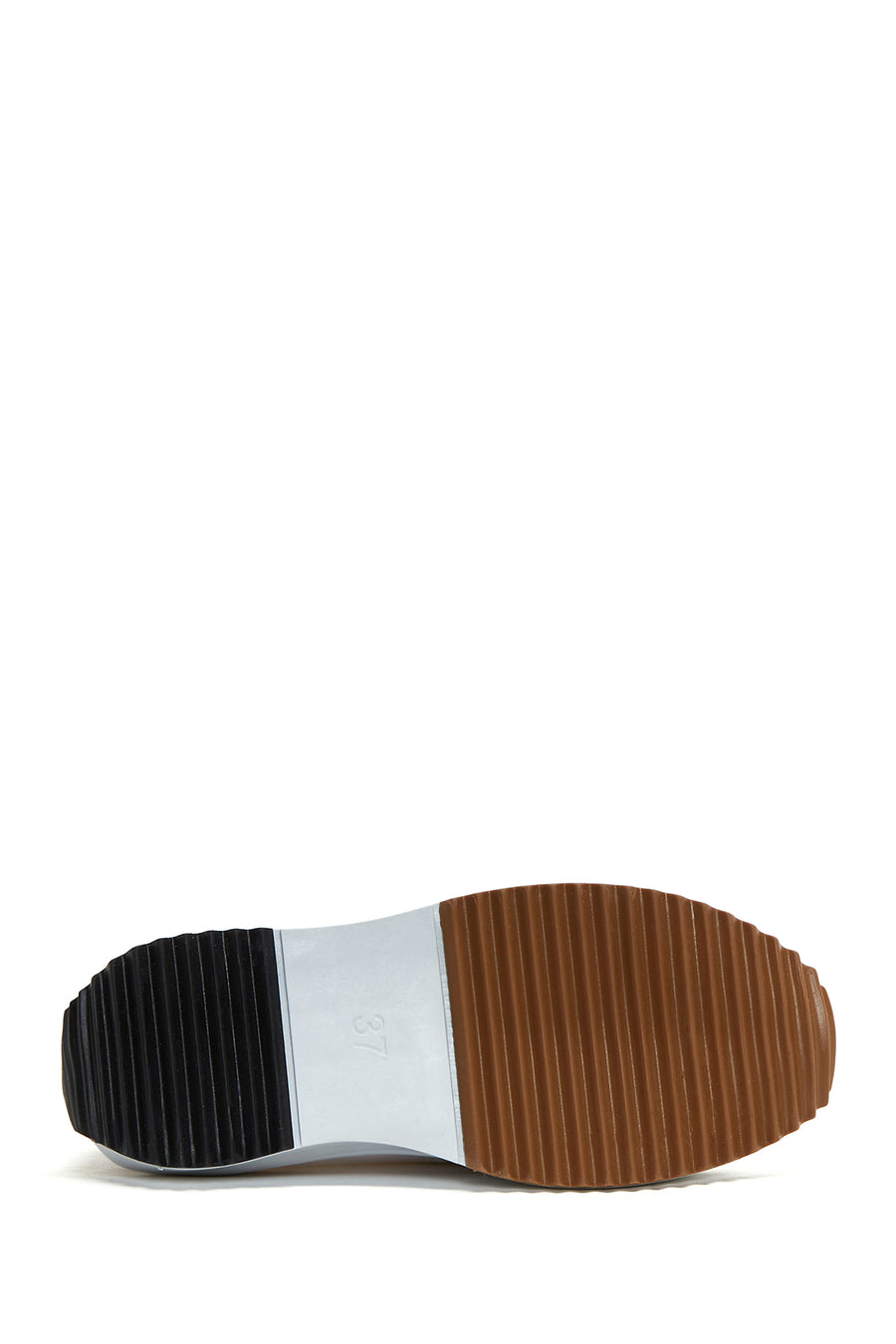 Kadın Beyaz Kalın Tabanlı Kumaş Sneaker