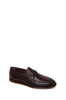 Erkek Kahverengi Deri Klasik Loafer | Derimod
