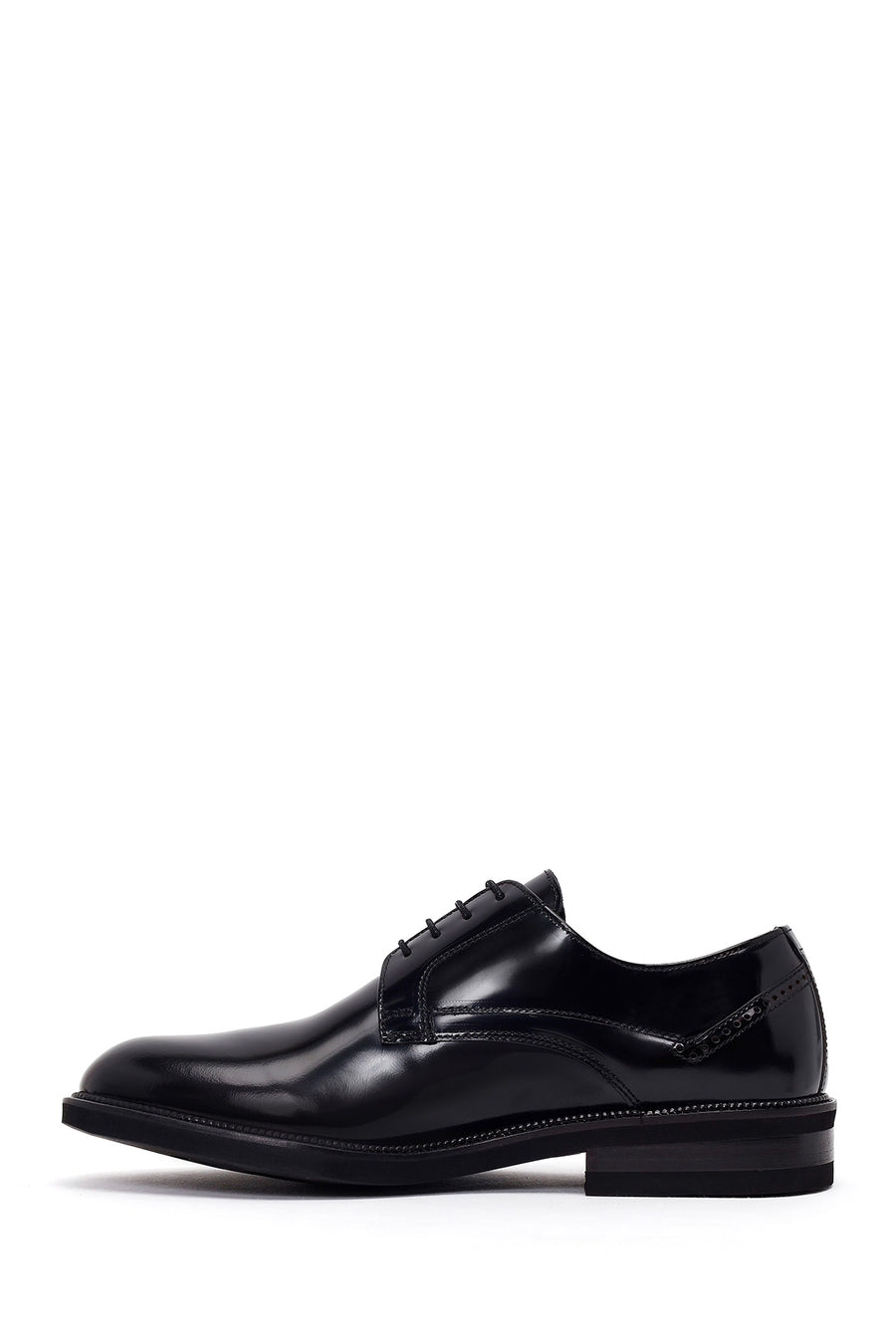 Male Black Lace-up Leather Casual Shoes