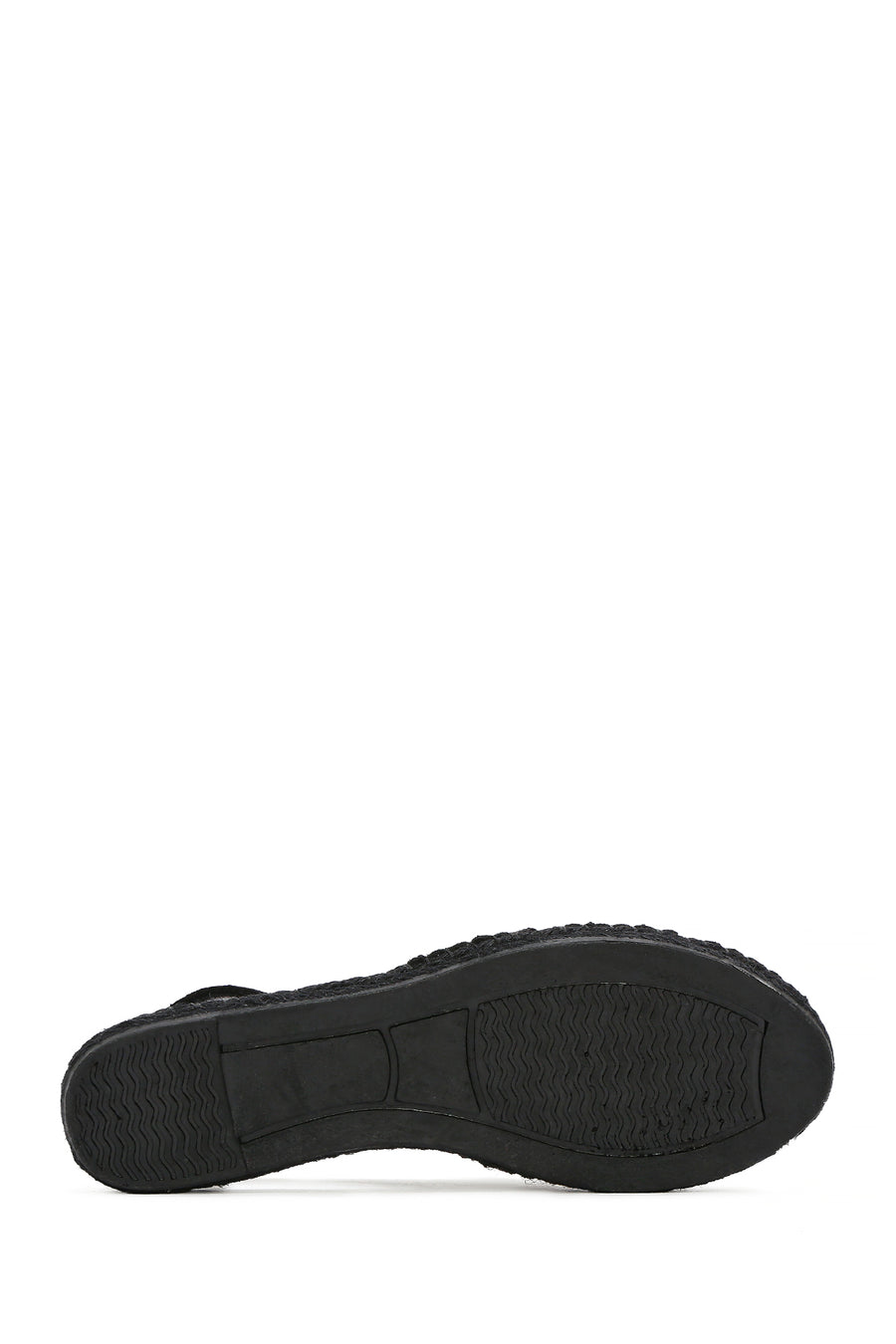 Woman Black Suede Leather Espadrille Sandals
