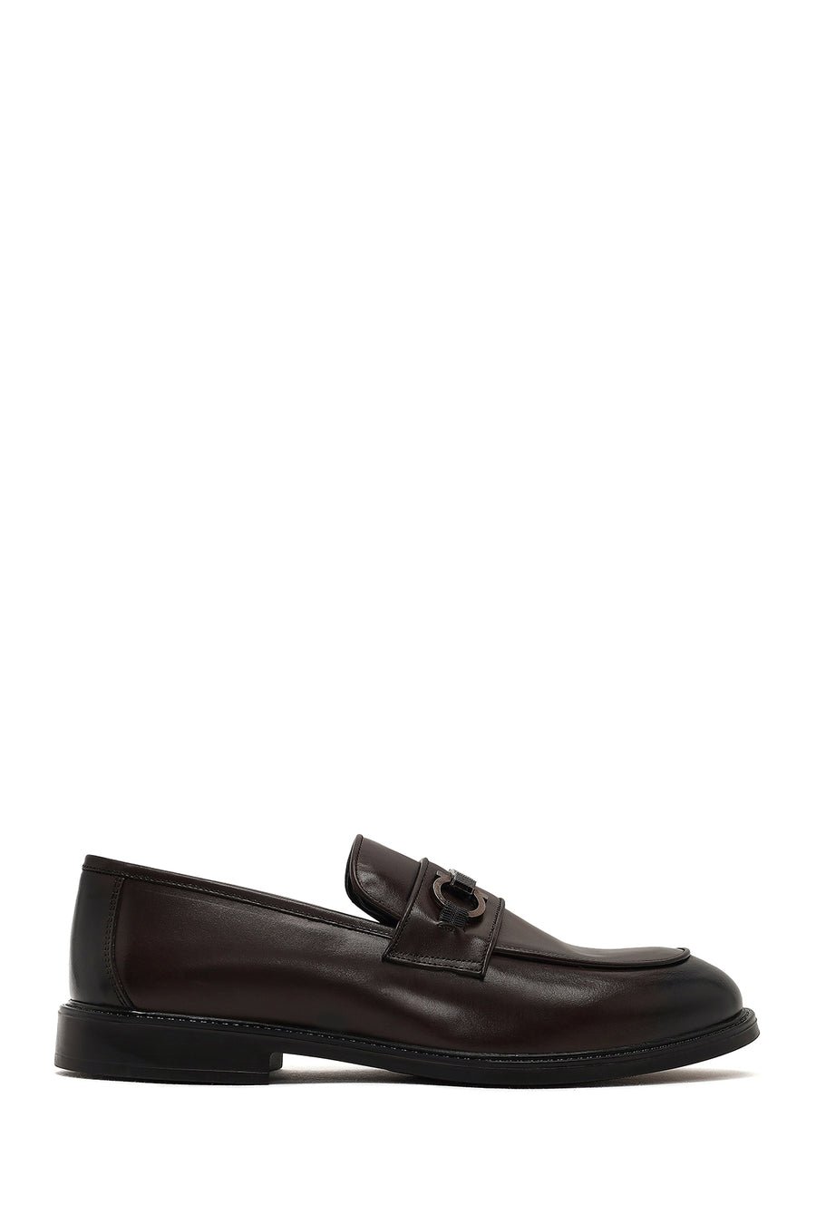 Men Brown Buckled Leather Loafer 25WFD664018 | Derimod
