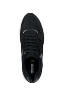 Geox Kadın Siyah Kency Kalın Tabanlı Bağcıklı Deri Sneaker | Derimod