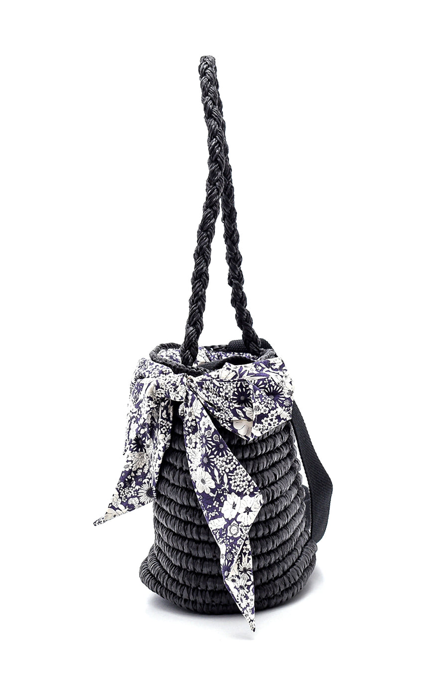 Women's Straw Handbag with Accessory Detail