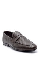 Men's Leather Printed Loafer | Derimod