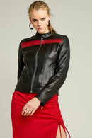 Rapsodi Women's Leather Jacket | Derimod