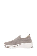 Derimod Zero Women's Beige Thick-Soled Fabric Sneakers | Derimod
