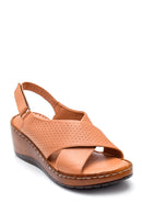 Women's Comfort Wedge Heel Leather Sandals | Derimod