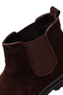 Derimod Black Male Brown Suede Chelsea Boots | Derimod