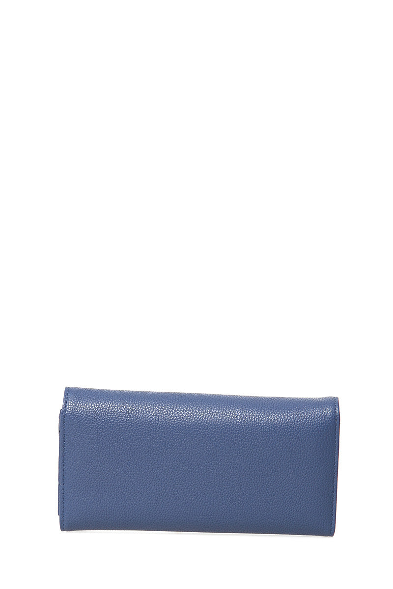 Women's Navy Blue Faux Leather Wallet