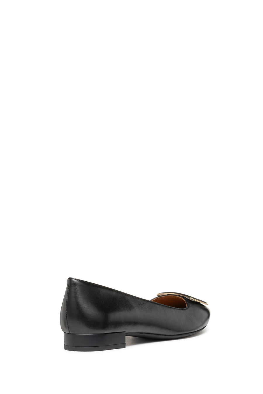 Geox Women's Black Charyssa Buckle Detailed Leather Ballerinas