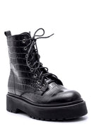 Women's Crocodile Leather Boots | Derimod