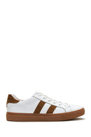 Men's White Leather Sneaker | Derimod