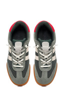 Kadın Yeşil Bağcıklı Deri Sneaker | Derimod