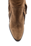 Women's Suede Leather Tasseled Boots | Derimod