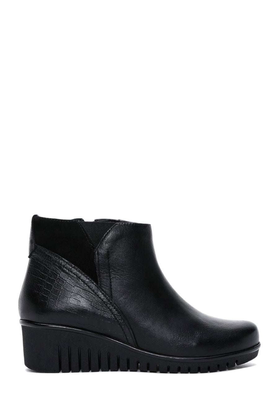 Women's Leather Wedge Heel Boots 22WFD415318 | Derimod