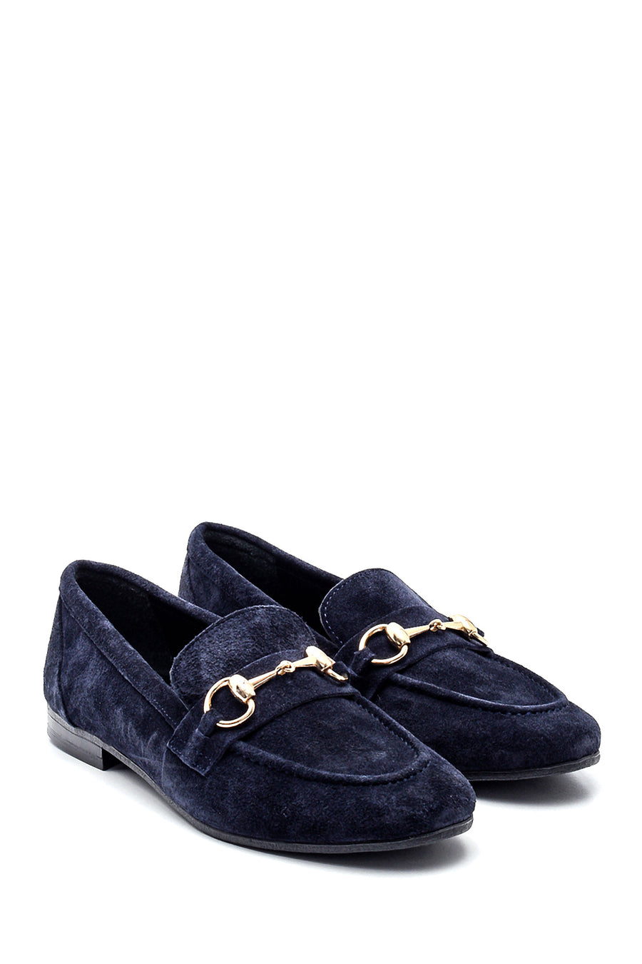 Women's Suede Buckle Detailed Loafer