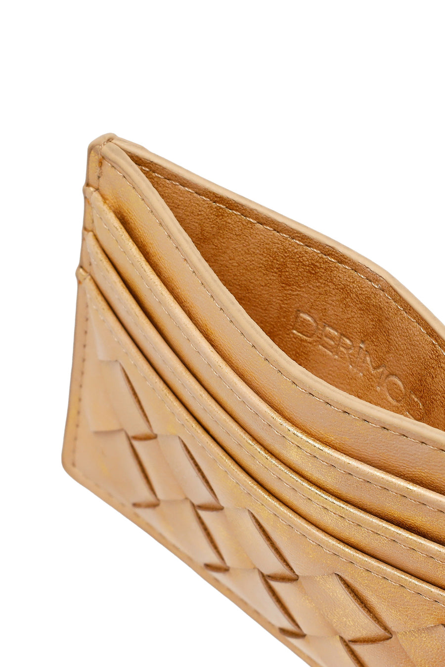 Woman Gold Braided Card Holder