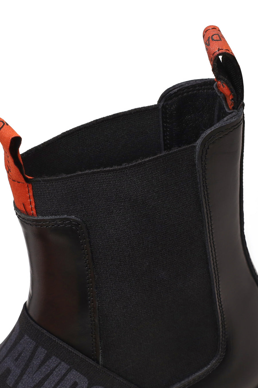 Harley Davidson Woman Black Nefud Thick-Soled Leather Chelsea Boots