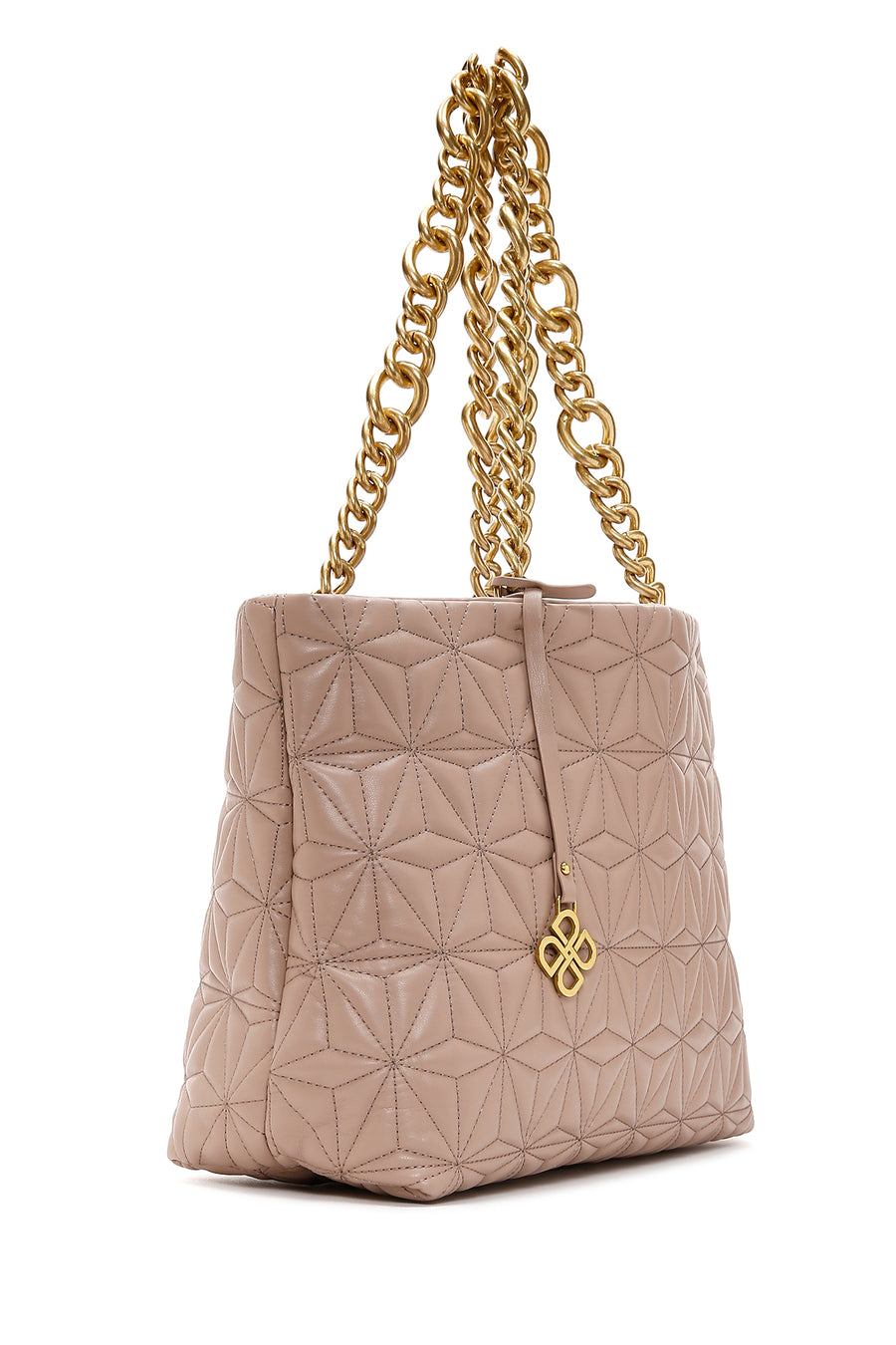 Women's Brown Quilted Shoulder Bag