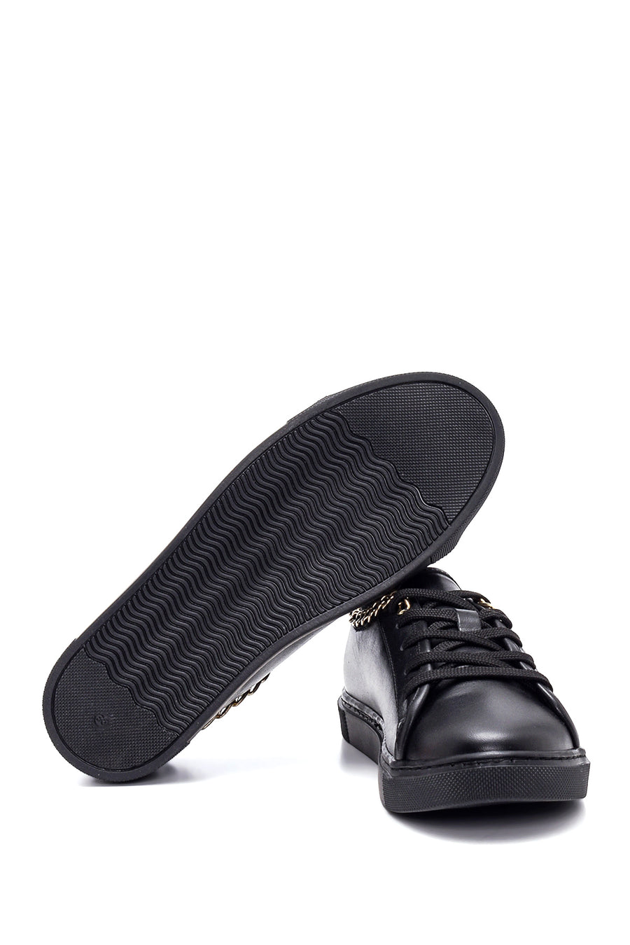 Women's Leather Chain Sneaker