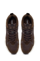 Male Brown Lace-Up Thick-Soled Leather Sneaker | Derimod
