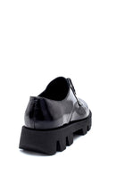 Women's Leather Patent Leather Thick Soled Oxford Shoes | Derimod