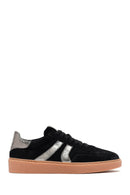 Kadın Siyah Bağcıklı Süet Deri Sneaker | Derimod