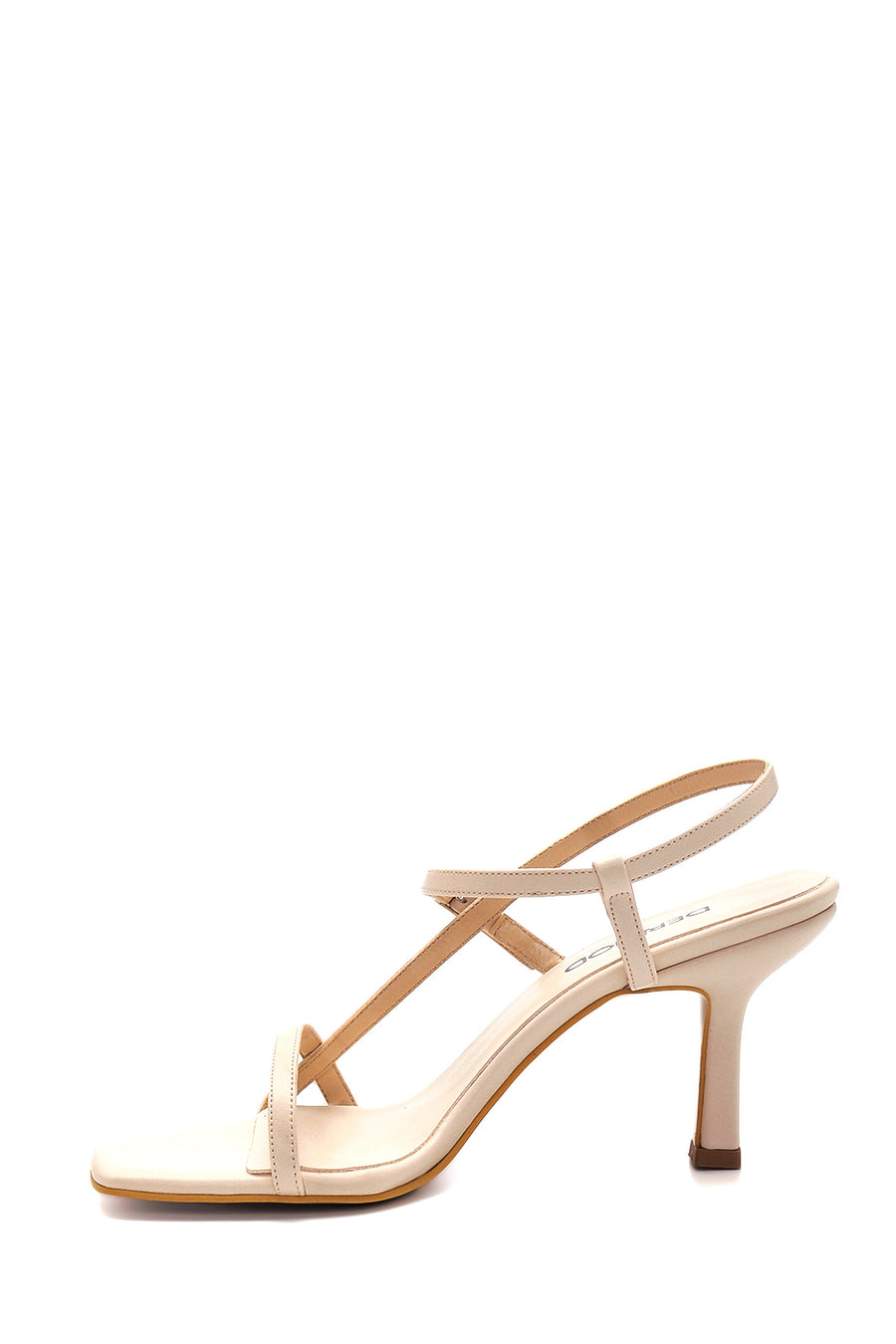 Women's Beige Heeled Sandals