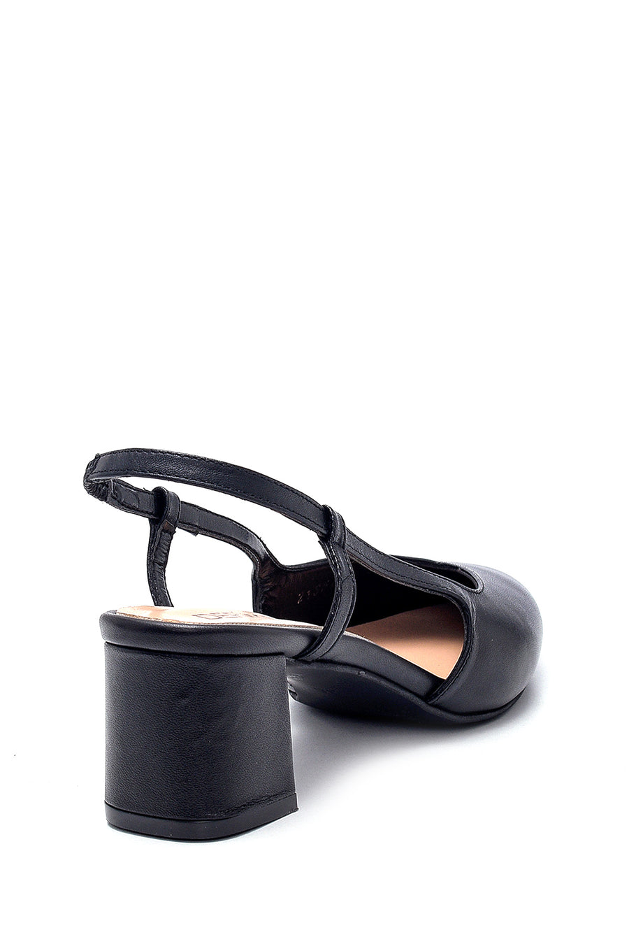 Women's Leather Thick Heeled Shoes