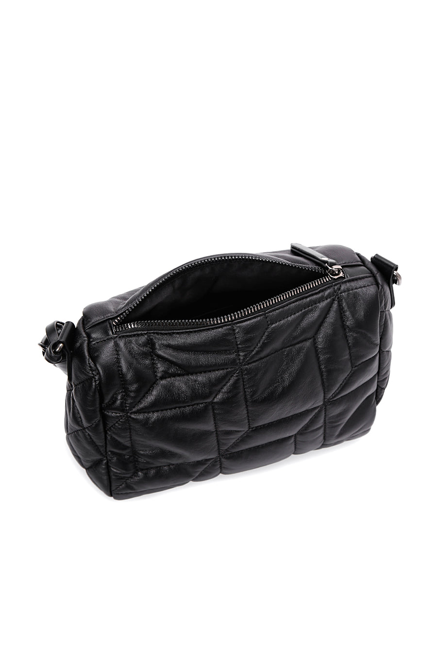 Women's Black Quilted Crossbody Bag