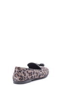 Women's Leather Leopard Patterned Loafer | Derimod