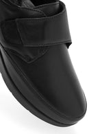 Women's Black Strappy Leather Comfort Shoes | Derimod
