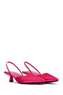 Women's Pink Pointed Toe Heeled Shoes | Derimod