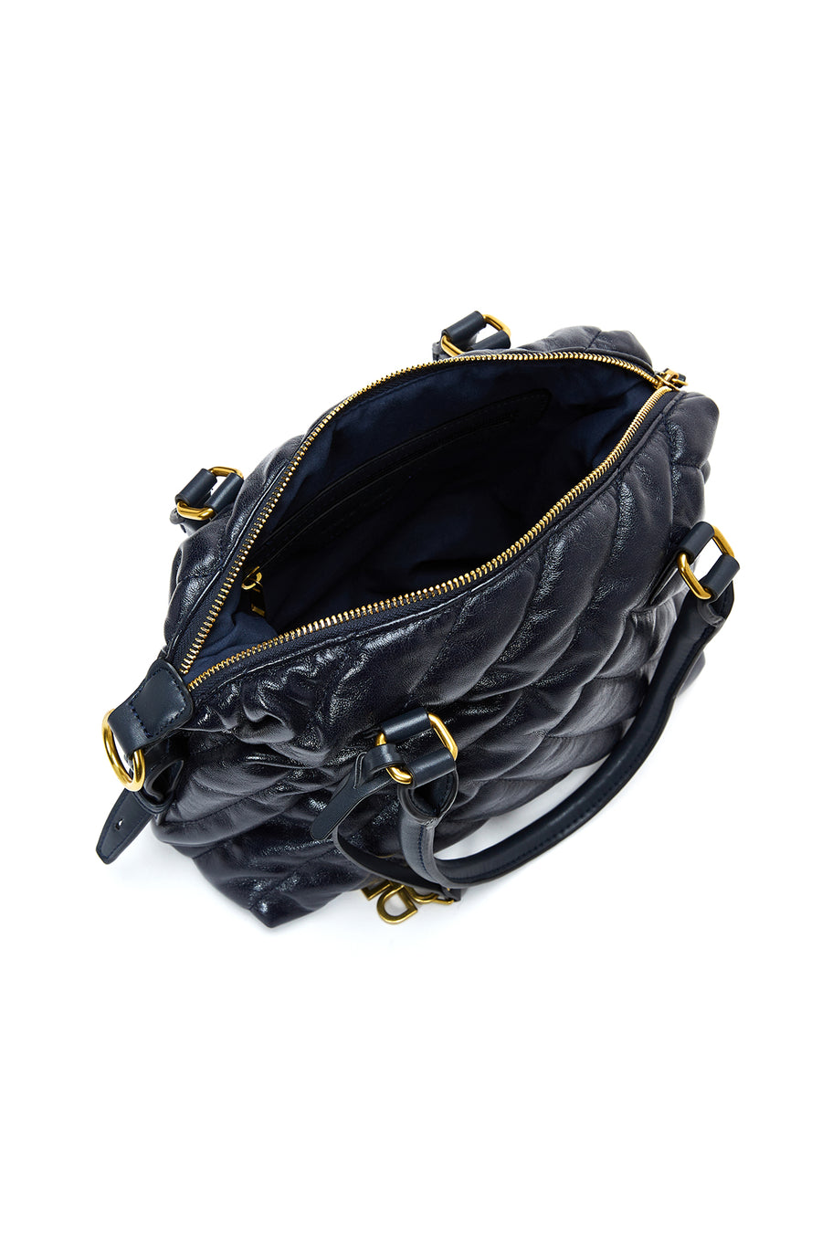 Women's Navy Blue Quilted Handbag