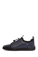 Men's Navy Blue Lace-Up Leather Sneaker | Derimod