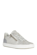 Geox Women's Silver Blomiee Lace-up Leather Sports Sneaker | Derimod