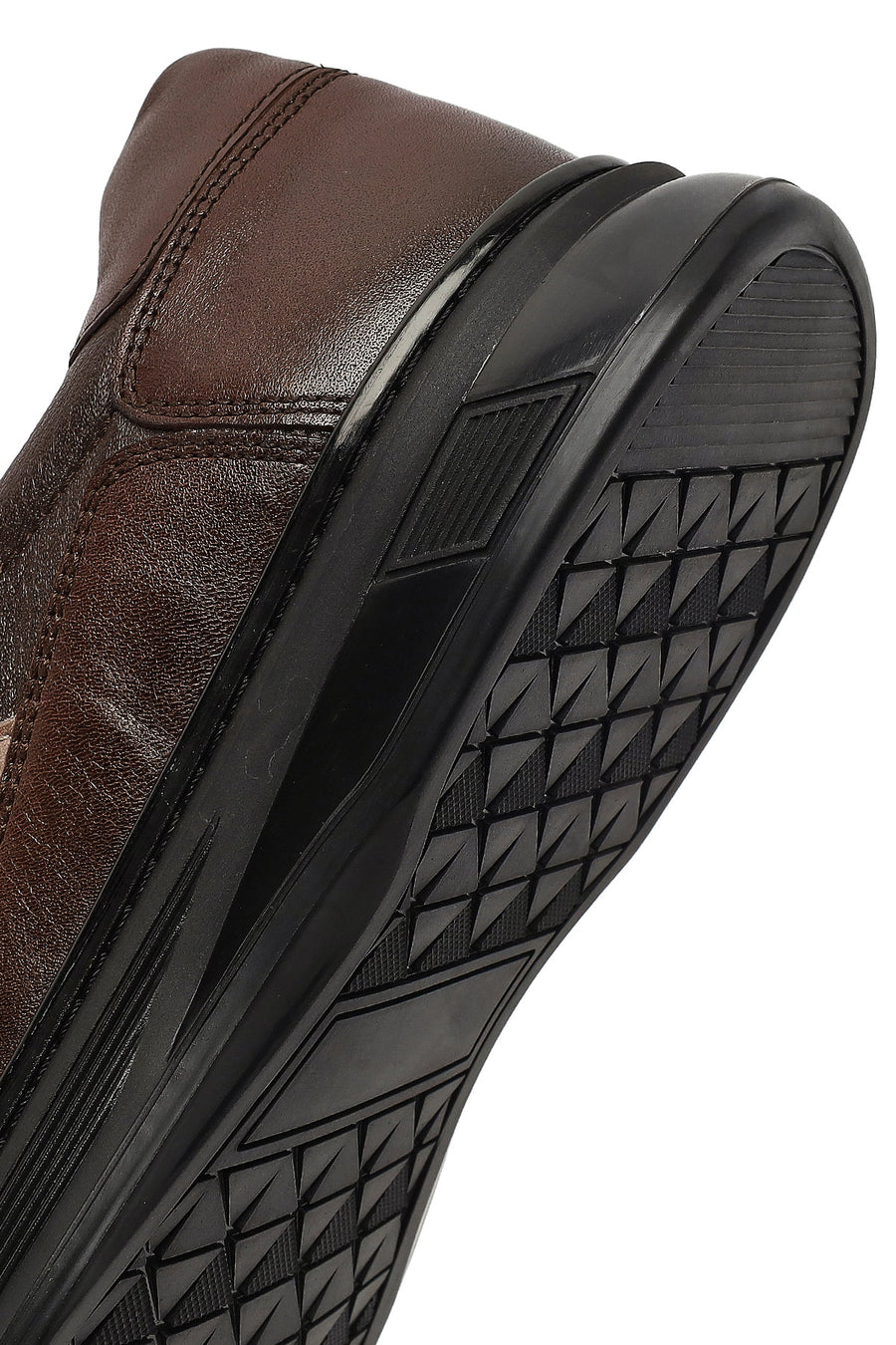 Erkek Kahverengi Bağcıklı Deri Casual Sneaker