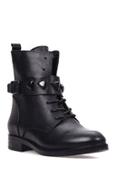 Women's Tape Detailed Leather Boots | Derimod