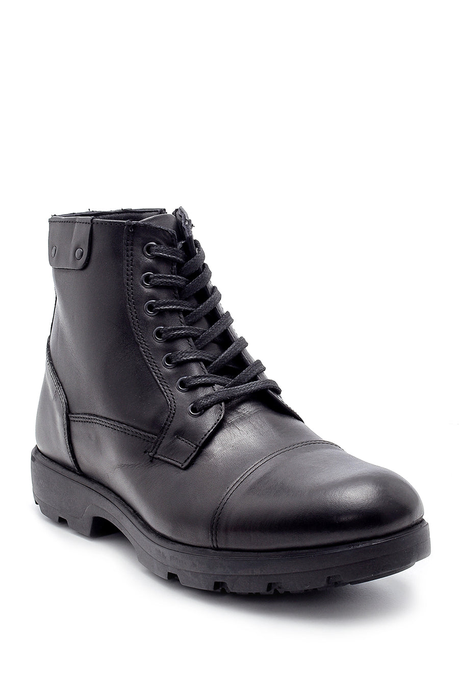 Men's Leather Zipper Detailed Boots
