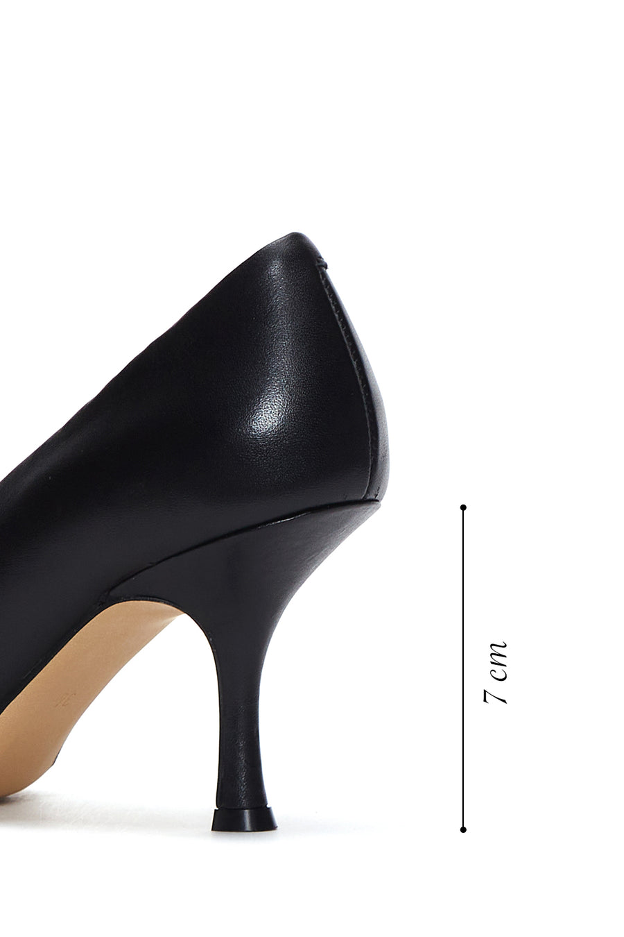 Women's Black Leather Thin Heeled Shoes