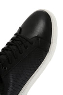 Men's Black Lace-up Leather Sneaker | Derimod