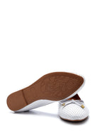 Women's Leather Printed Ballerinas | Derimod
