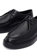 Men's Black Lace-Up Thick-Soled Leather Casual Shoe | Derimod