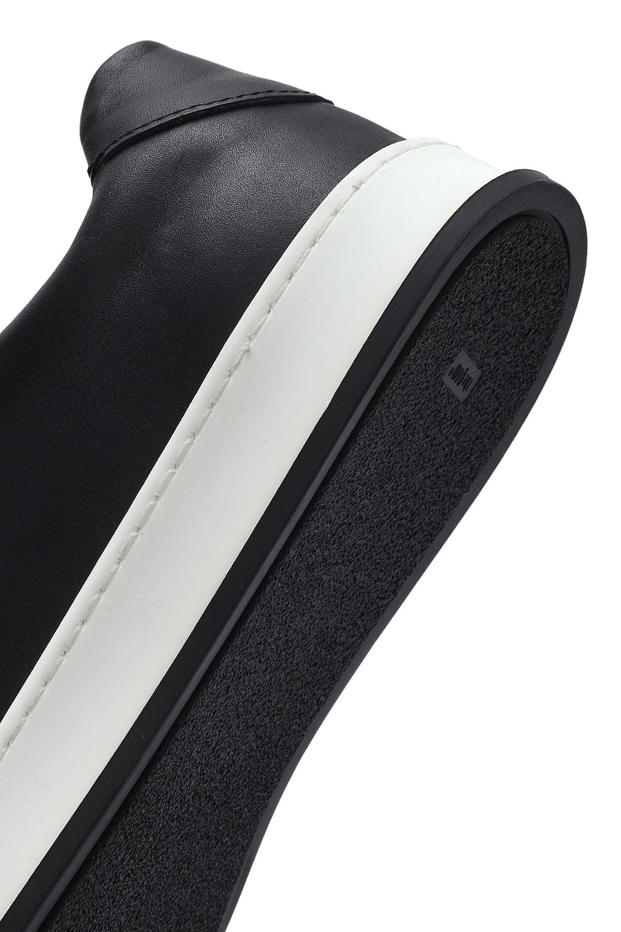 Erkek Siyah Bağcıklı Deri Sneaker