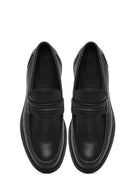 Erkek Siyah Deri Loafer | Derimod