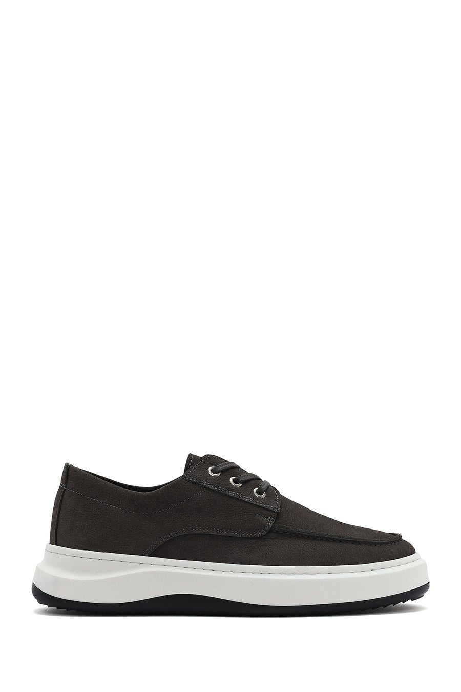 Men's Gray Lace-Up Nubuck Leather Casual Shoes 25SFD6603V3 | Derimod