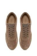 Erkek Bej Bağcıklı Süet Deri Sneaker | Derimod